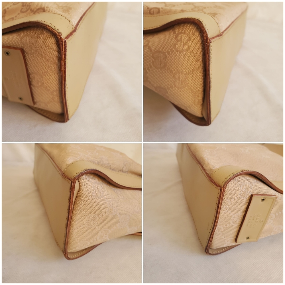 GUCCI Beige Monogram Shoulder Bag - Picture 9 of 14